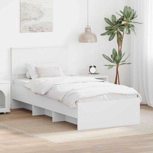  Okvir za krevet Bijelo 80 x 200 cm Konstruirano drvo - Bijelo 75 x 190 cm Cene