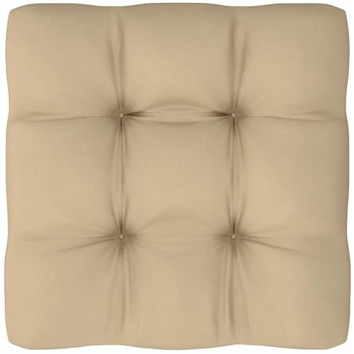 Jastuk za palete bež 50 x 50 x 12 cm od tkanine