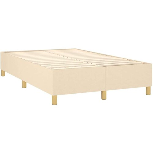  Krevet box spring s madracem LED krem 120 x 200 cm od tkanine Slike