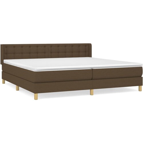 VidaXL Box spring postelja z vzmetnico temno rjav 200x200 cm blago, (20899858) Slike