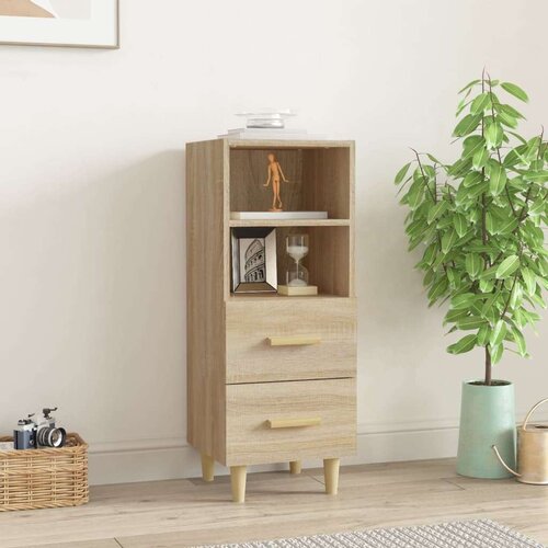  Komoda boja hrasta sonome 34 5x34x90 cm od konstruiranog drva Slike