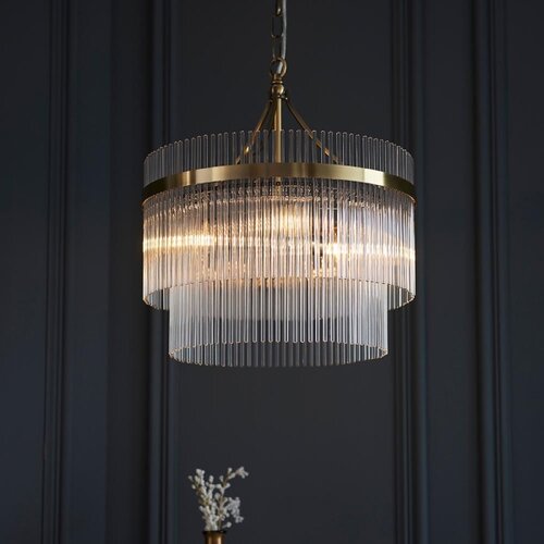 Endon 99167 - Luster na lancu MARIETTA 3xE14/7W/230V mesing/proziran Slike