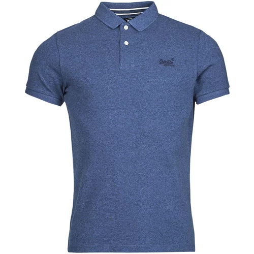 Superdry Polo majice kratki rokavi CLASSIC PIQUE POLO Modra