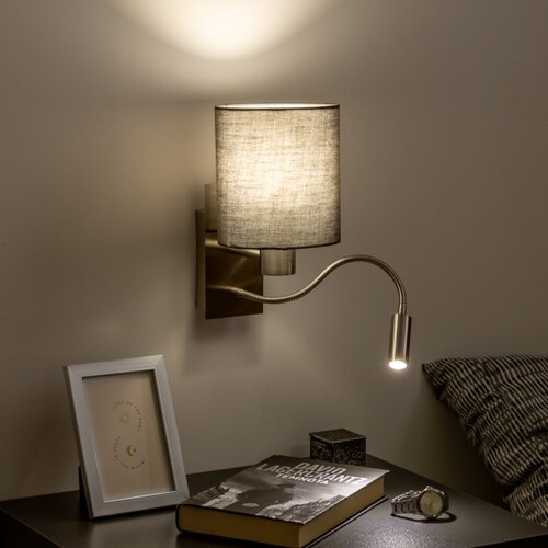  Brilagi - LED zidna lampa NUBILA 1xE27/25W/230V + LED/3W hrom/antracit Slike