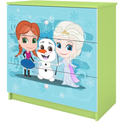 HAPPYKIDS Komoda Dreamy Frozen Zelena Cene