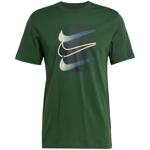 Nike Sportswear Majica 'SWOOSH' mornarsko plava / tamno zelena / crna / svijetla bež
