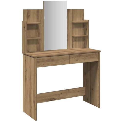  Toaletni stolić s ogledalom Artisan hrast 96x39x142 cm Slike