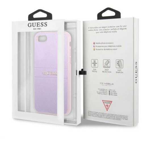 Guess GUHCI8PSASBPU usnjen ovitek za iPhone 7 / 8 / SE 2020 - vijola Slike