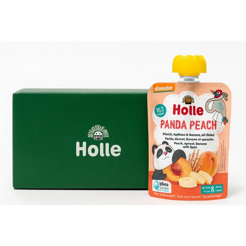 Holle Pire od breskve, marelice i banane &amp;quot;Panda Peach&amp;quot;- Organski 100g , pakiranje 12komada, xxl Slike