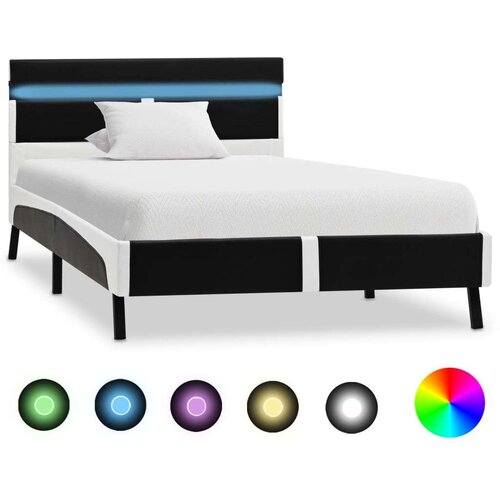  Za krevet od umjetne kože s LED svjetlom crni 90 x 200 cm Cene