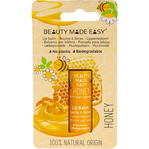 BEAUTY MADE EASY Paper Tube Lip Balm - Honey Cene
