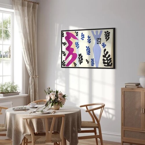  Slika - Henri Matisse &amp;ndash; The Knife Thrower (from Jazz) 60x40 U crnom drvenom okviru Slike