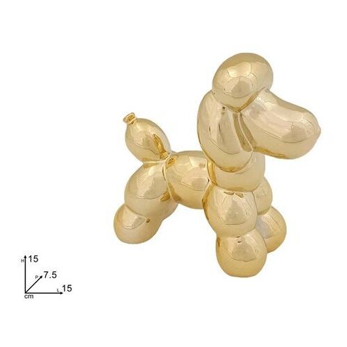 Dekoracija PAS 15 CM ZLATNI KERAMIČKI Cijene