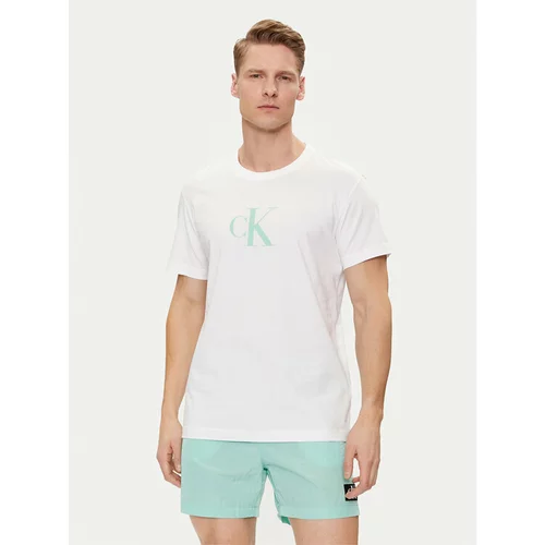 Calvin Klein Swimwear Majica KM0KM00971 Bela Regular Fit