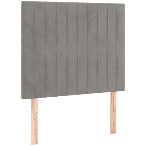 Box spring s madracem LED svjetlosivi 90x190 cm bar&amp;scaron;un Slike