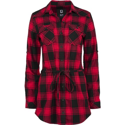 Brandit Ladies Longshirt Lucy red/black Slike