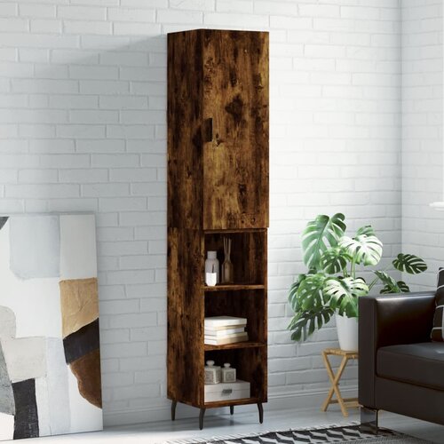 vidaXL Visoka omara dimljeni hrast 34,5x34x180 cm inženirski les Cene