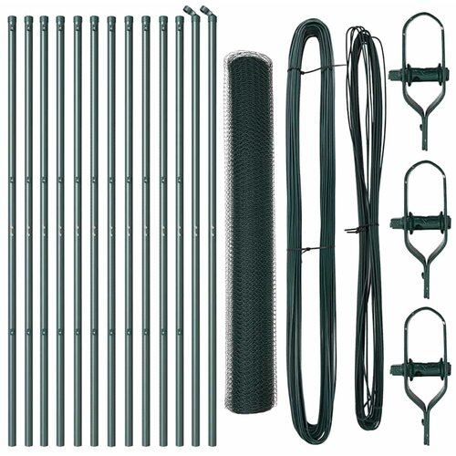 vidaXL Ograja Set Set 2 Gozdna zelena Kovinska mreža 25 x 1 m Cene