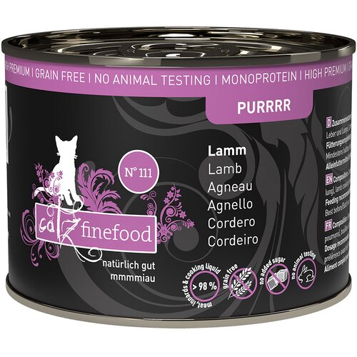  Varčno pakiranje catz finefood Purrrr 12 x 200 - &amp;Scaron;t. 111 jagnjetina Slike