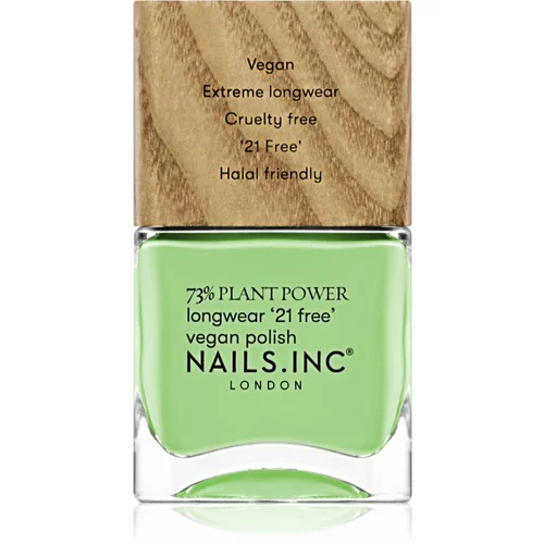 Nails Inc. Vegan Nail Polish dugotrajni lak za nokte nijansa Easy Being Green 14 ml