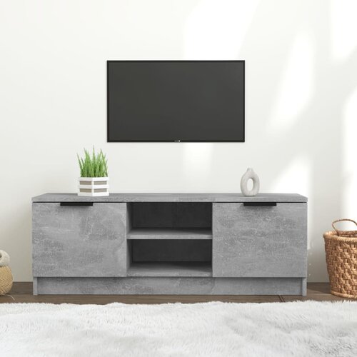 VidaXL TV omarica betonsko siva 102x35x36,5 cm konstruiran les Slike