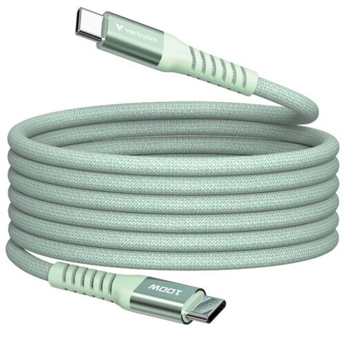 Kabel MAGNETSKI USB-C NA USB-C 100W 120 CM VERBATIM 31855 ZELENI Slike