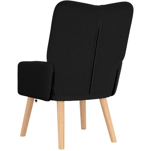  Fotelja Crna 63 x 67 x 94 cm Vuna i Plywood Slike