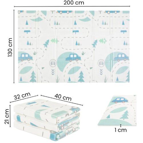 Petite&amp;amp;Mars Dvostrana podloga za igru Campy, Animals&amp;amp;Hexagon 130x200 cm Slike