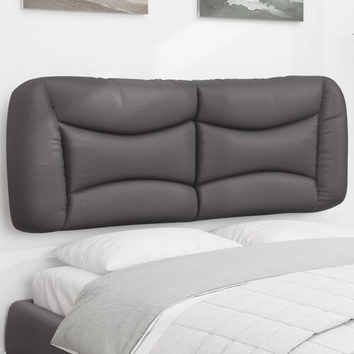 vidaXL Vzglavna stranica siva 140 cm umetno usnje Cene
