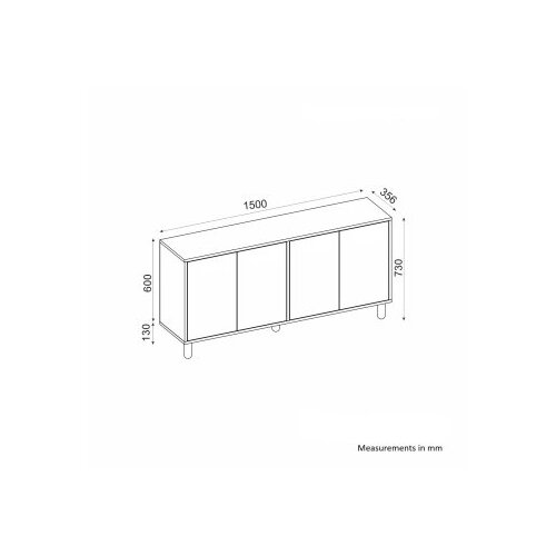 Hanah home konzolni sto Mıdmod, 150x73x36 cm, Beli Cene