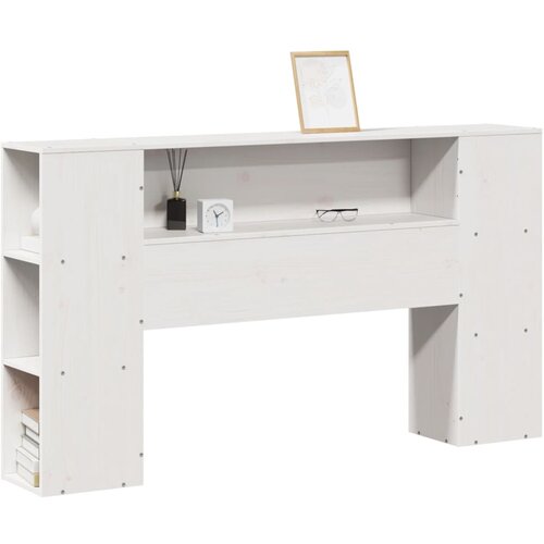 vidaXL Vzglavje s predelki bela 140 cm trdna borovina, (21532438) Cene