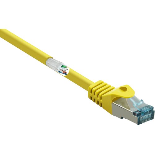 Renkforce RF-5088652 RJ45 omrežni kabel\, Patch kabel CAT 6a S/FTP 5.00 m rumena z za&scaron;čitnim zapornim zatičem\, ognjevaren 1 kos, (20419454) Cene