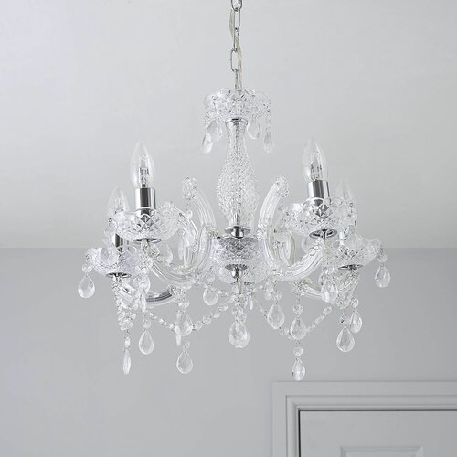 Toolight Klasični luster EBT004-5CP TRANSPARENT Slike