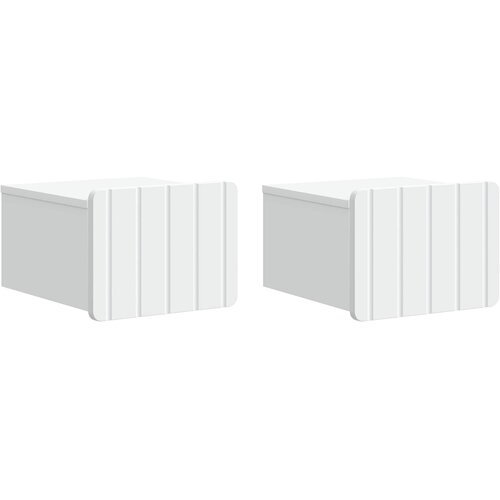  Noćni ormarić za montažu na zid 2 pcs Bijela 33 x 34,5 x 24 cm Cene