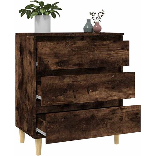 Komoda boja dimljenog hrasta 60 x 35 x 70 cm konstruirano drvo Slike