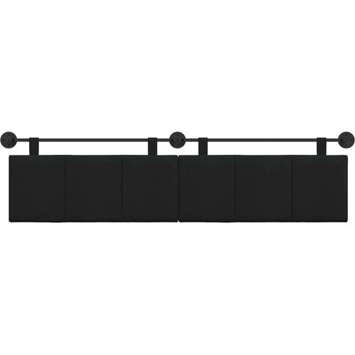  Držeće uzglavlje Zidne Prugasti Crna 210 x 55 x 5 cm tkanina - Crna 200 cm bez LED Slike