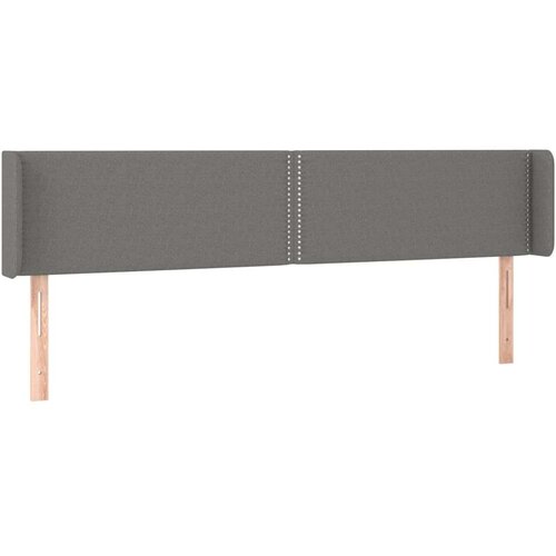  Uzglavlje s u&amp;scaron;ima tamnosivi 203x16x78/88 cm od tkanine Slike