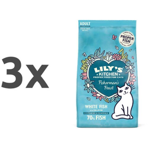 Lily&amp;#039;s Kitchen Fisherman&amp;#039;s Feast Adult - bela riba in losos 3 x 2 kg Slike