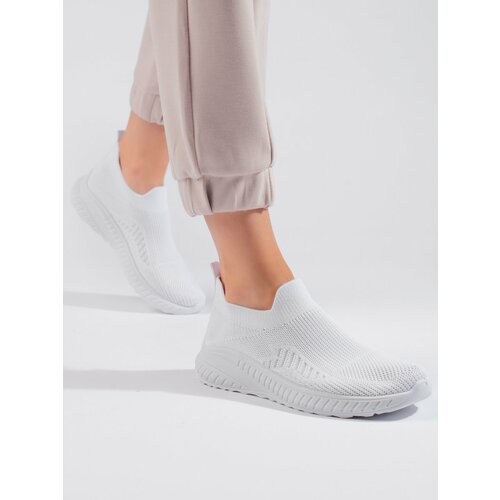 Shelvt women's slip-on sneakers white Slike