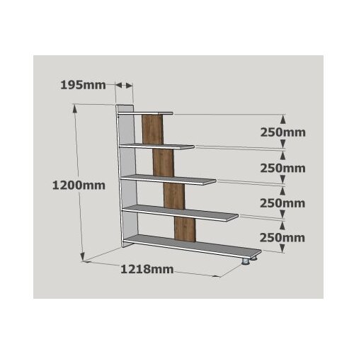 Hanah home Polica 121,8x120x19,5cm Orah Cijene