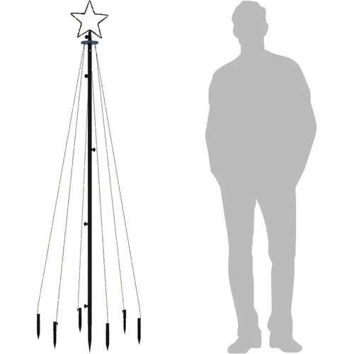  Božićno drvce sa &amp;scaron;iljkom i 108 hladne bijele LED žarulja 180 cm Slike