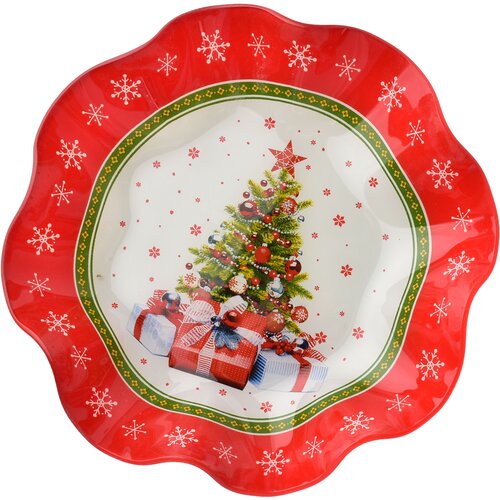 Mondex Dekorativni krožnik steklo Allesken Santa Lila 23,3x23,3x4,5 večbarven 1kos, (5000349985) Slike