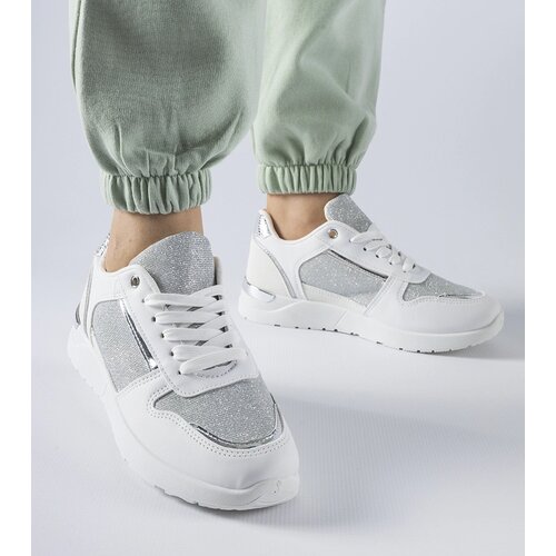 Gemre White sneakers with decorative stitching Facondo Cene