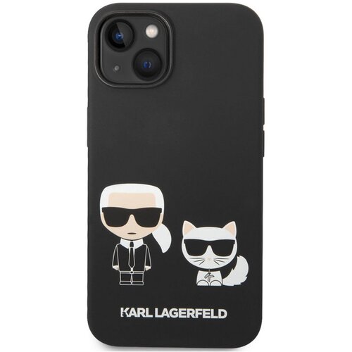  Maska za iPhone 14 Plus Karl Lagerfeld and Choupette Liquid Silicone crna Cene