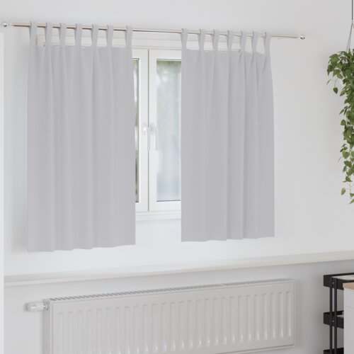 vidaXL Zavese za zatemnitev z obroči 2 pcs Svetlo siva 140 x 140 cm, (5000149191) Cene