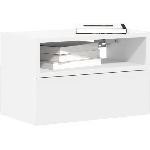 vidaXL Stenska nočna omarica bela 45x26x28,5 cm Cene