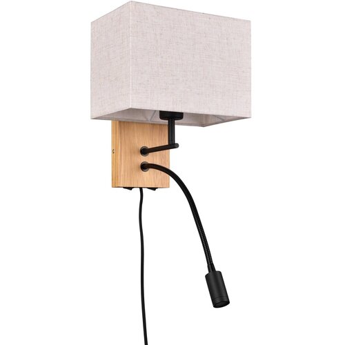 Tri O Bež/u prirodnoj boji zidna lampa Nilam &amp;ndash; Slike