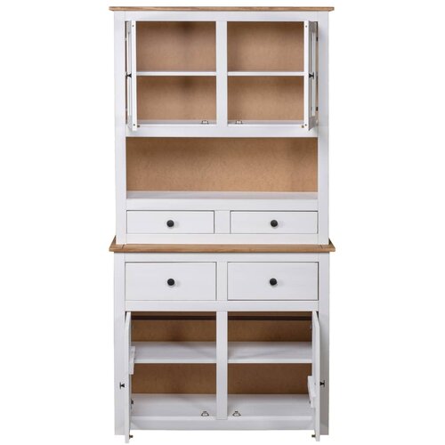  Visoka komoda bijela 93x40,5x180 cm borovina asortiman Panama Slike