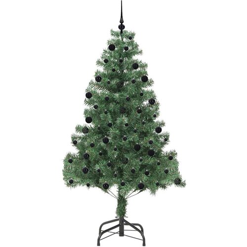 VidaXL Božićno drvce s 300 LED svjetlima s stalakom Zelena 210 cm PVC Slike