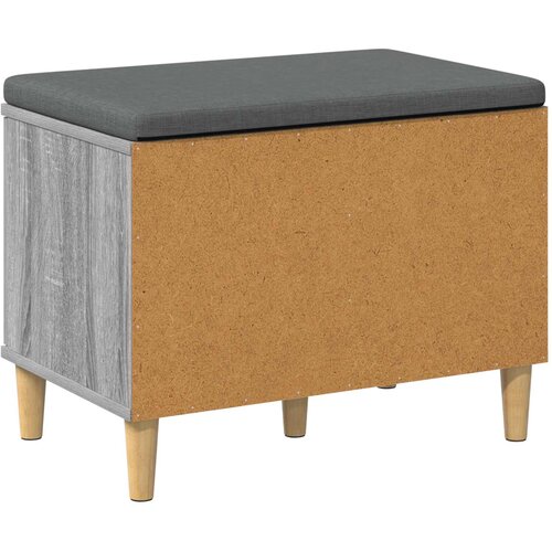  Klupa za hodnik s jastukom Sivi Sonoma 60 x 38 x 46 cm Slike